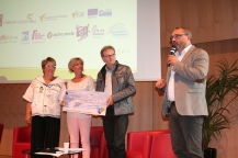 17 juin 2014, Défis Mecenova: Remise du chèque par Patrice MARION de la Fondation Banque Populaire Atlantique, Banque Populaire Atlantique, Nantes.